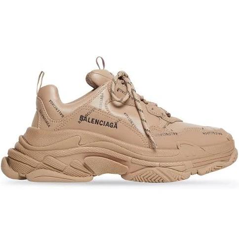 Balenciaga Men's Triple S Clear Sole Sneakers - Beige - Size 45 (12)