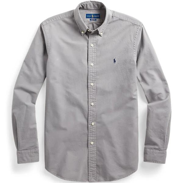 Polo Ralph Lauren Classic Fit Garment-Dyed Oxford Shirt Grey XS