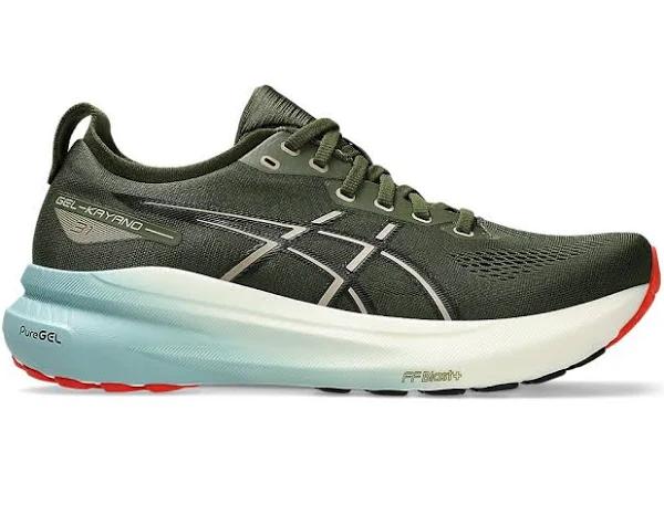 ASICS Men's Gel-Kayano 31 - Running Shoes - Smog Green/Black 16