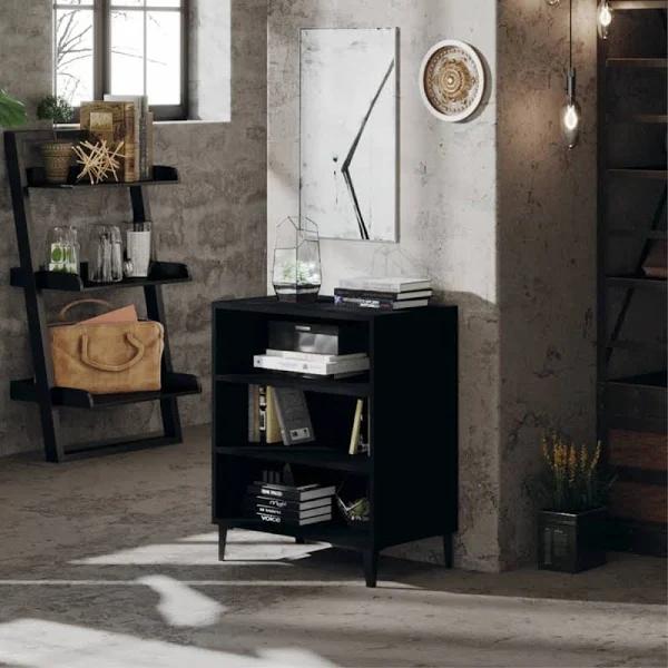 vidaXL - Sideboard Chipboard - Black - 57x35x70 cm