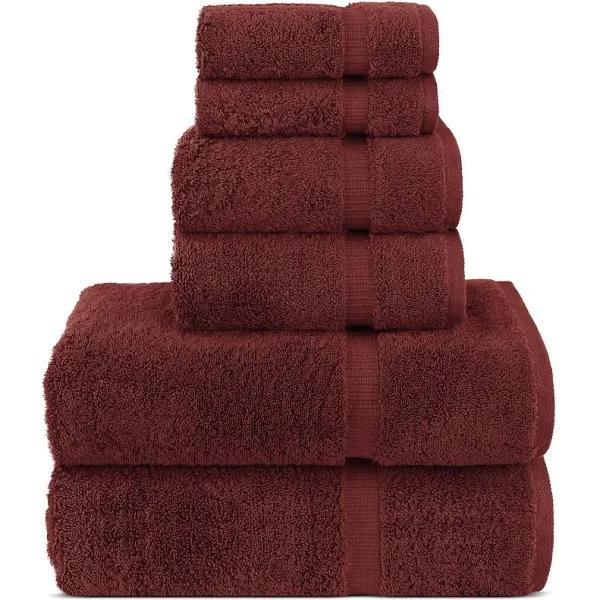 Chakir Turkish Linens Luxury Spa and Hotel Quality Premium Turkish Cotton 6-piece Towel Set (2 x Bath Towels, 2 x Hand Towels, 2 x Washcloths)