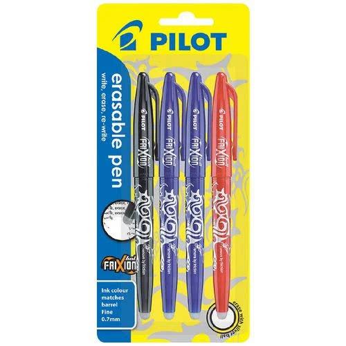 Pilot Frixion Ball Erasable Gel Pens 0.7mm Assorted 4 Pack