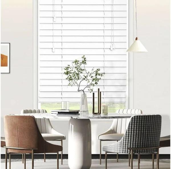 50mm Smooth Slat PVC Venetian Blinds White 137cm or 225cm Drop