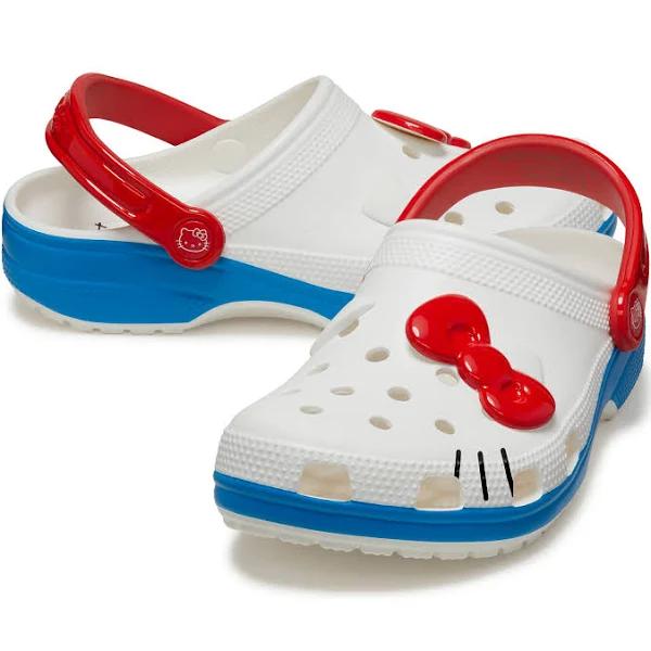 Crocs White Hello Kitty Classic Clogs