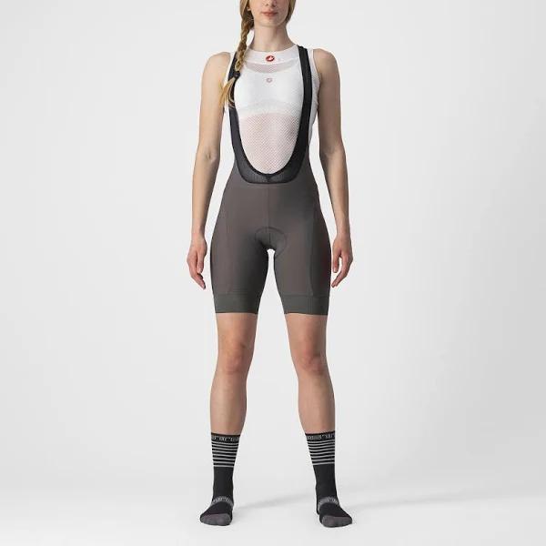 Castelli Prima Womens Bib Shorts - Forest Grey/Sulphur M