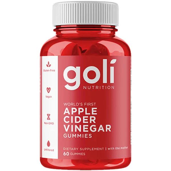 Goli Nutrition Apple Cider Vinegar Gummies 60 Gummies | Gluten Free | Non GMO | Vegan | Gelatin Free