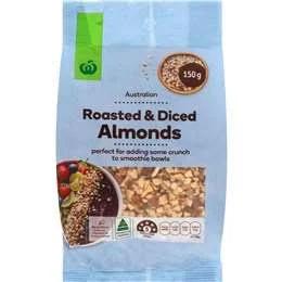 Woolworths Roasted & Diced Almonds 150g