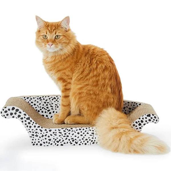 All Day Speckle Lounger Cardboard Cat Scratcher Monochrome