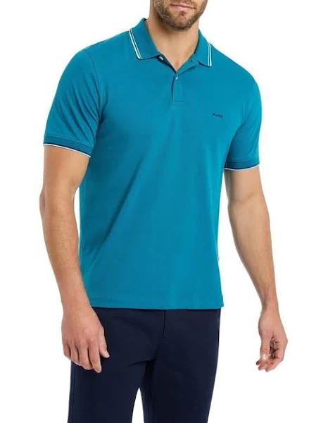 Marcs Alex Pique Polo in Atlantic Multi XS