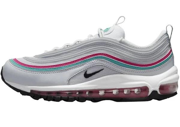 Nike Air Max 97 MNS Womens Silver Beach Shoes - Size 6 - Pure platinum/black-pink Prime