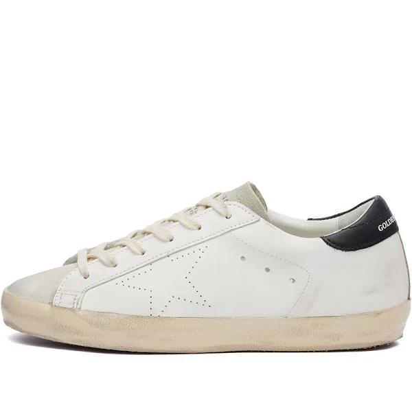 Golden Goose Women's Super Star Leather Sneakers in White/Ice/Black, Size UK 9 | END. Clothing