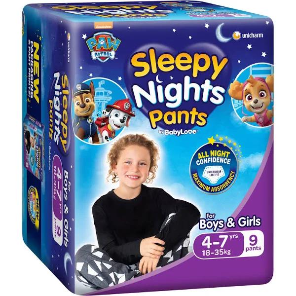 BabyLove Sleepy Nights Pants 4-7 Years (18-35kg) 9 Pack