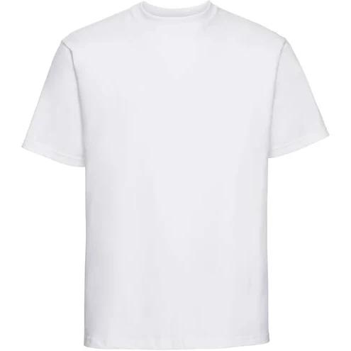 Russell Europe Mens Classic Heavyweight Ringspun Short Sleeve T-Shirt White XL Cotton Mens T-Shirt