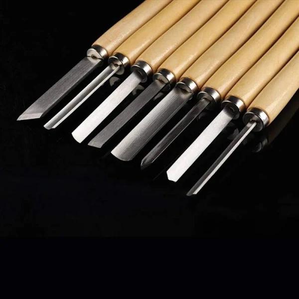 8pcs Wood Lathe Tools Chisels Woodworking Set Wood Craft Carving Chisels DIY Hand Tools - AfterPay & zipPay Available