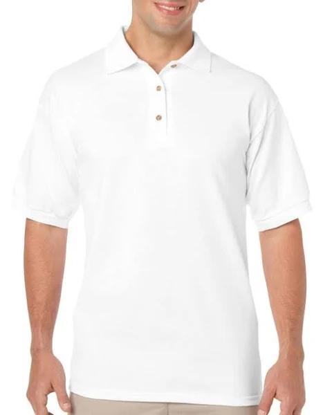 Gildan 8800 Adult DryBlend Jersey Polo White - Size: S Colour: White,