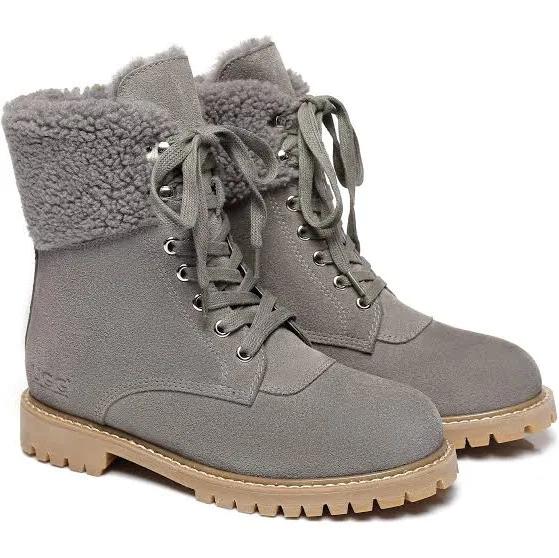 As UGG Women Fashion Chunky Boots Mina Grey / 38