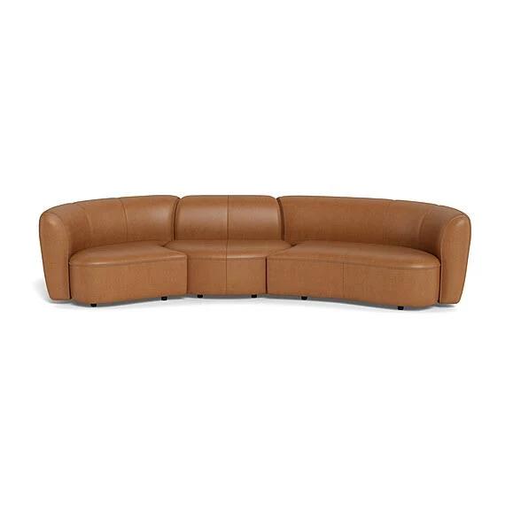 Lune Leather Modular Sofa Cognac by Freedom, 100% Leather SA