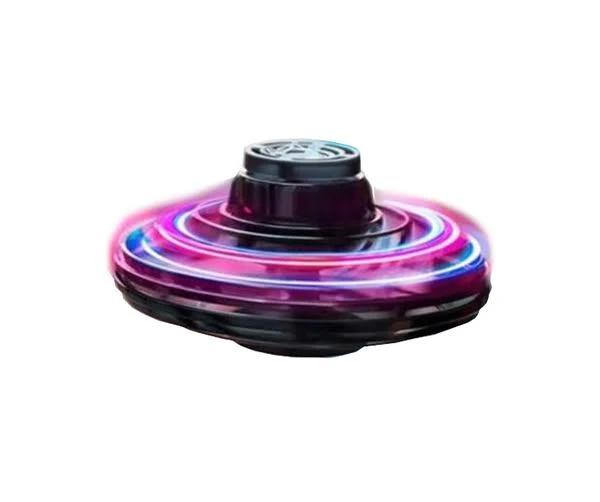 Flynova Led Flying Fingertip Gyro Adults Kids Toys Spinner Mini Ufo Induction Aircraft Black