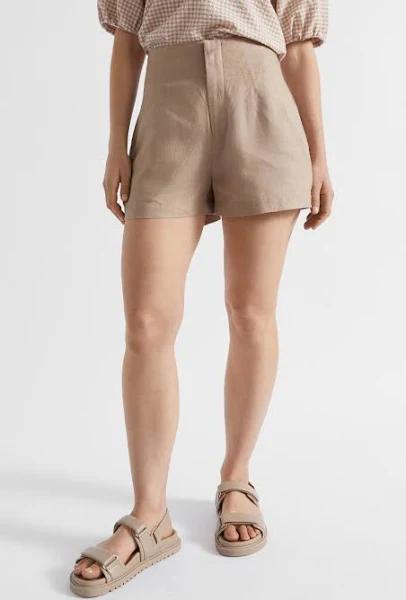 Seed Heritage Core Linen Waisted Short in Cookie Brown 10