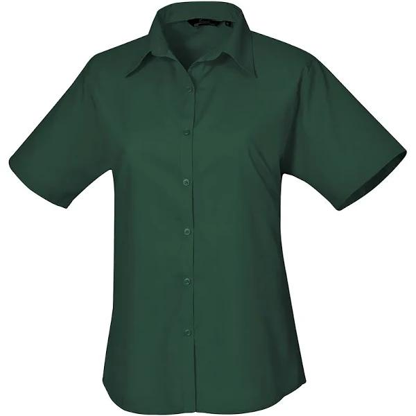 Premier Short Sleeve Poplin Blouse / Plain Work Shirt Bottle 18