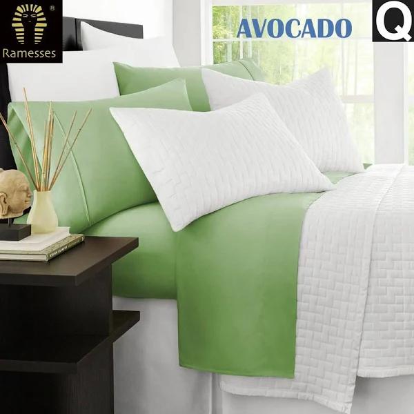 Ramesses Original 2000TC Bamboo Sheet Set Queen Avocado