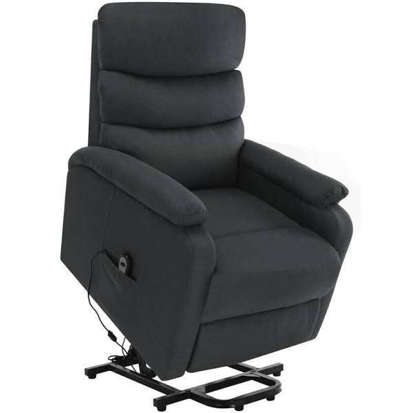 vidaXL Stand-up Massage Recliner Dark Grey Fabric