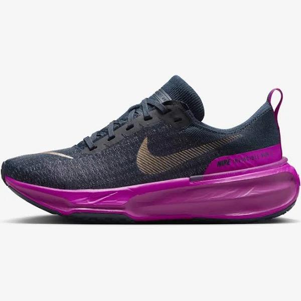 Nike ZoomX Invincible Run Flyknit 3 Womens Running Shoes Black/Purple US 7.5