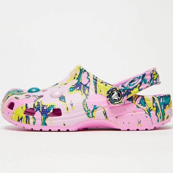 Crocs ASOS Exclusive Classic Bubble Marble Clogs in Taffy Pink Multi