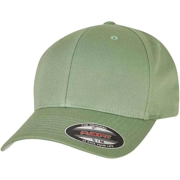 Yupoong Mens Flexfit Fitted Baseball Cap (Dark Leaf Green)