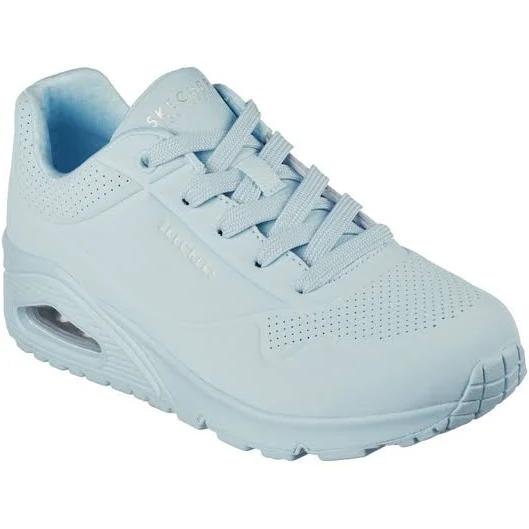 Skechers Uno Stand On Air Trainers Light Blue UK 8