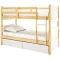 Elisha Solid Pine Bunk Bed With Storage - White and Natural