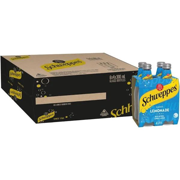 Schweppes Lemonade, 4 x 300 ml (Pack of 6)