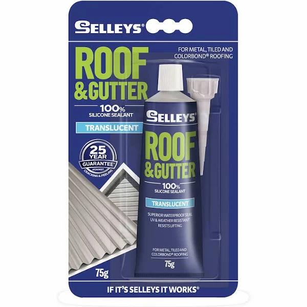 Selleys Sealant Silicone Roof & Gutter Translucent 75g