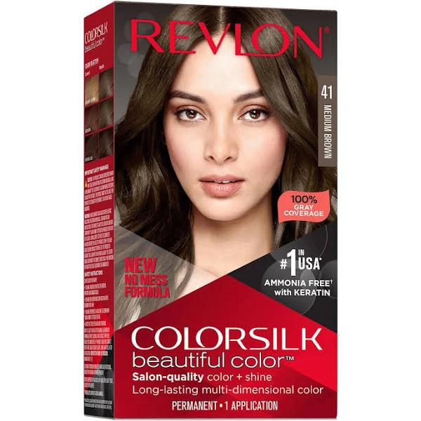 New Revlon Colorsilk Beautiful Permanent Hair Color, No Mess Formula,