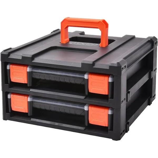 Tactix 2 Piece Modular Storage Organisers and Storage Rack