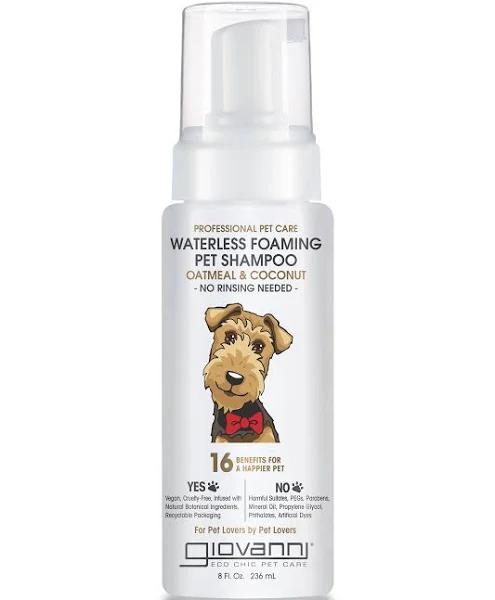 Giovanni Waterless Foaming Pet Shampoo Oatmeal & Coconut