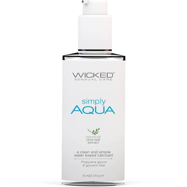 Wicked Simply Aqua Water-based Lubricant For Intimate Pleasure - Model X1 - Unisex - Enhances Sensual Experience - Clear