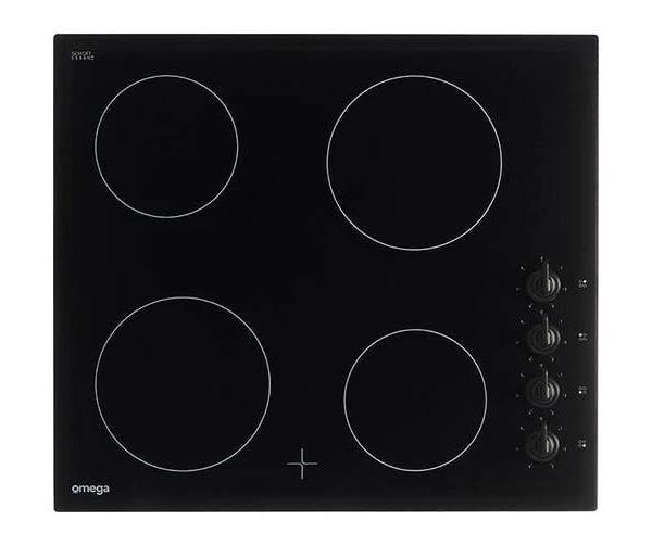 Omega 60cm Ceramic Glass Cooktop Black OCC64KZTGG