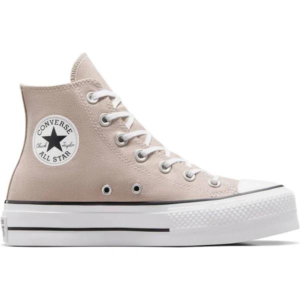 Converse Taupe Chuck Taylor All Star Lift Platform High Top Sneakers