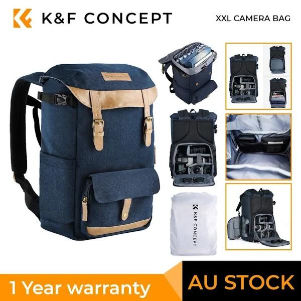 K&f Concept Camera Backpack Waterproof With Rain Cover For Tripod Dslr