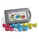 York 10kg PVC Dipped Dumbbell Set in Case