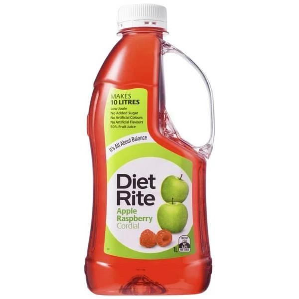 Diet Rite Apple Raspberry Cordial 1L