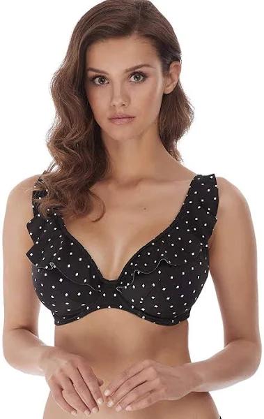 Freya Jewel Cove High Apex Bikini Top Black 8FF