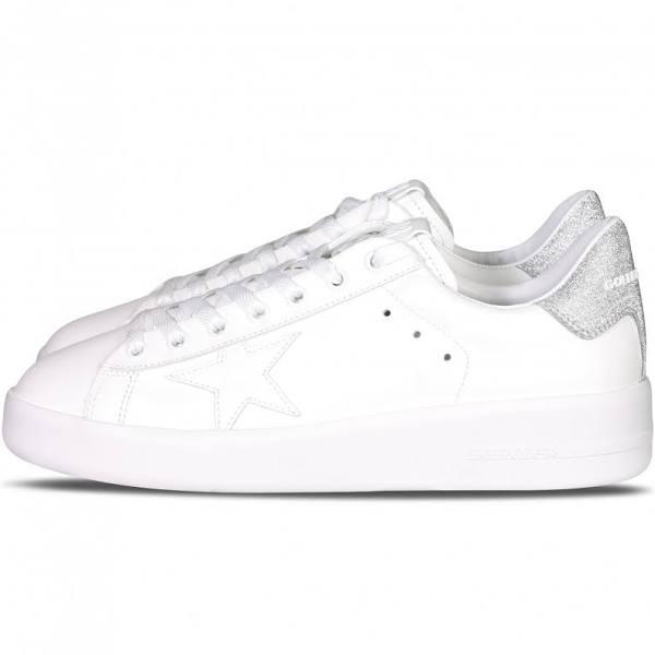 Golden Goose Sneaker Pure Star White/Glitter Heel