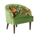 Freya Embroidered Occasional Chair Green Velvet | Multi Coloured | Upholstery | Early Settler Furniture