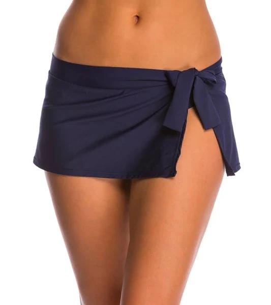 Tommy Bahama Pearl Solids Swim Skirt - Mare Navy XL | Lycra /Nylon/Xtra/Life/Spandex - Swimoutlet.com