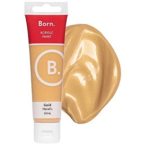 Born Acrylic Paint 60ml Metallic Gold