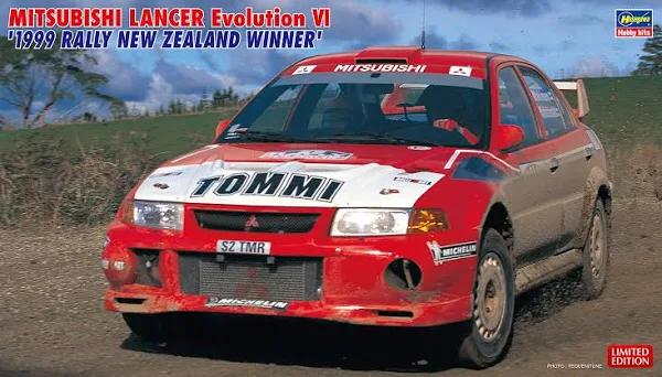 Hasegawa 20415 Mitsubishi Lancer Evolution VI 1999 Rally New Zealand Winner 1/24 Scale Kit