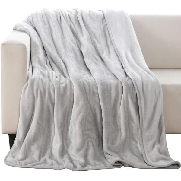 Onkaparinga Melange Heated Throw (Linen)