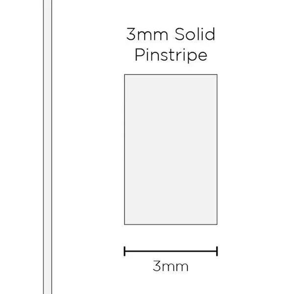 SAAS 1102 Pinstripe Solid White 3mm x 10m